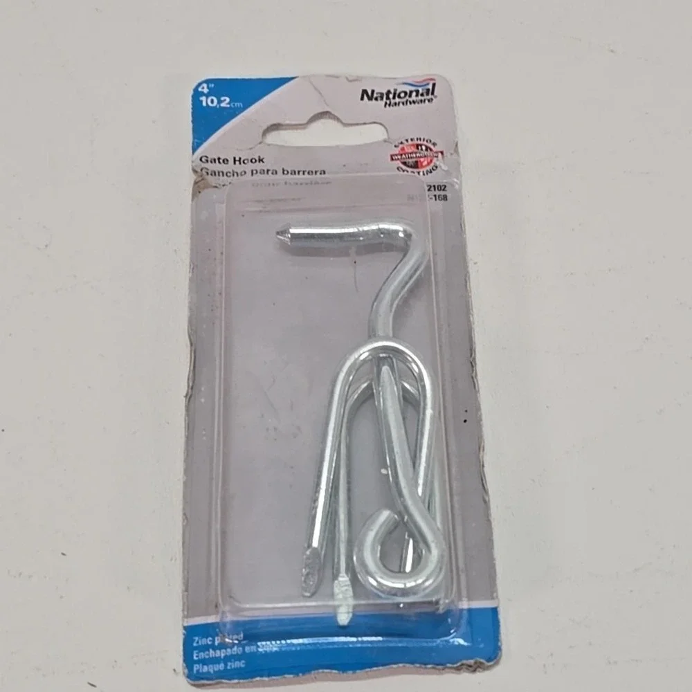 National Hardware 4 Inch Gate Hook ~ Zinc Plated~N122-168 V2102